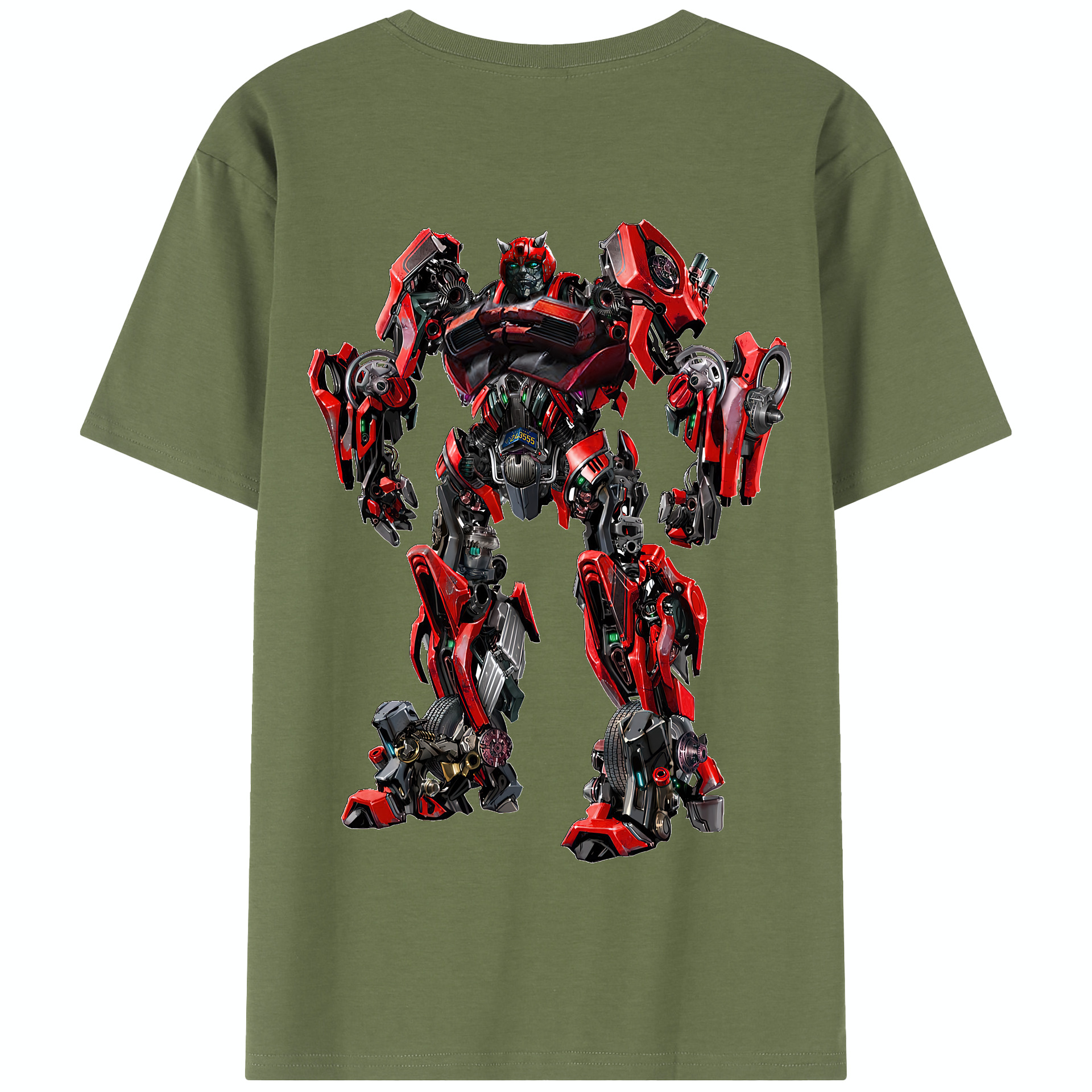 （画像用） Transformers トランスフォーマー 綿100％半袖Tシャツ（背面プリント）